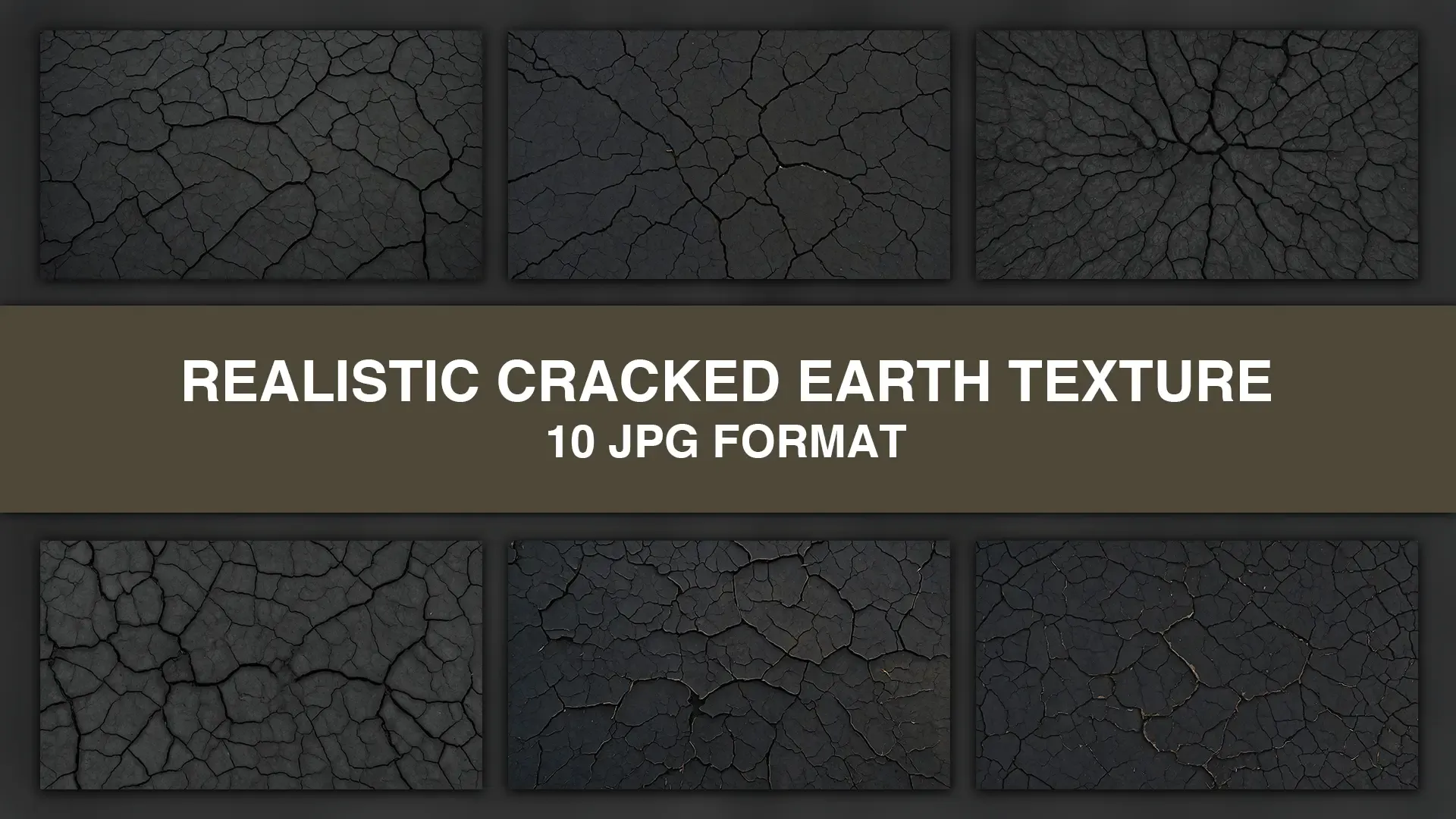 Realistic Cracked Earth Texture Background Pack of 10 Images image